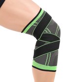 3D Compressie Knie Brace I Kniesteun I Kniebeschermer I Kniebandage I Knee Support I 1 Stuk I Verstelbar Compressie Niveau I Maat L