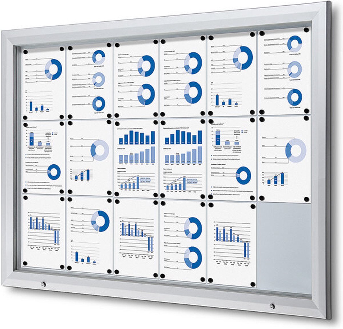 Vergrendelbaar Notitiebord Outdoor SCT met Gasveer 18 X A4 - Syna SCT18XA4PH - Horeca & Professioneel
