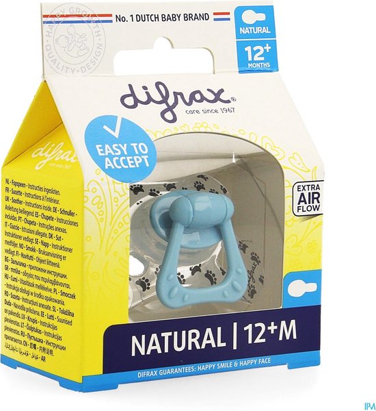 Difrax Sucette Natural 12+ Mois Roxi 1 Pièce