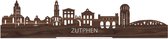 Standing Skyline Zutphen Notenhout - 60 cm - Woondecoratie design - Decoratie om neer te zetten en om op te hangen - Meer steden beschikbaar - Cadeau voor hem - Cadeau voor haar - Jubileum - Verjaardag - Housewarming - Interieur - WoodWideCities