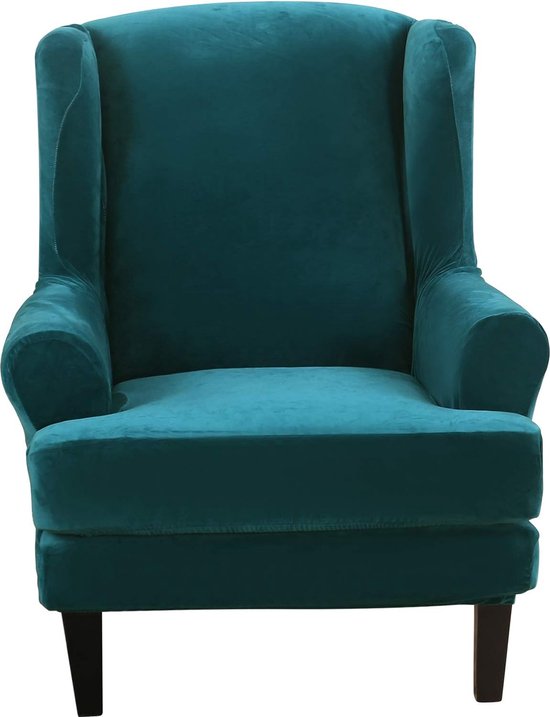 Wing Chair Cover, Sofa Cover, Armchair Cover, Stretch Elastic Sofa Cover, 2 Pieces, Sofa Throw, Soft Elastane