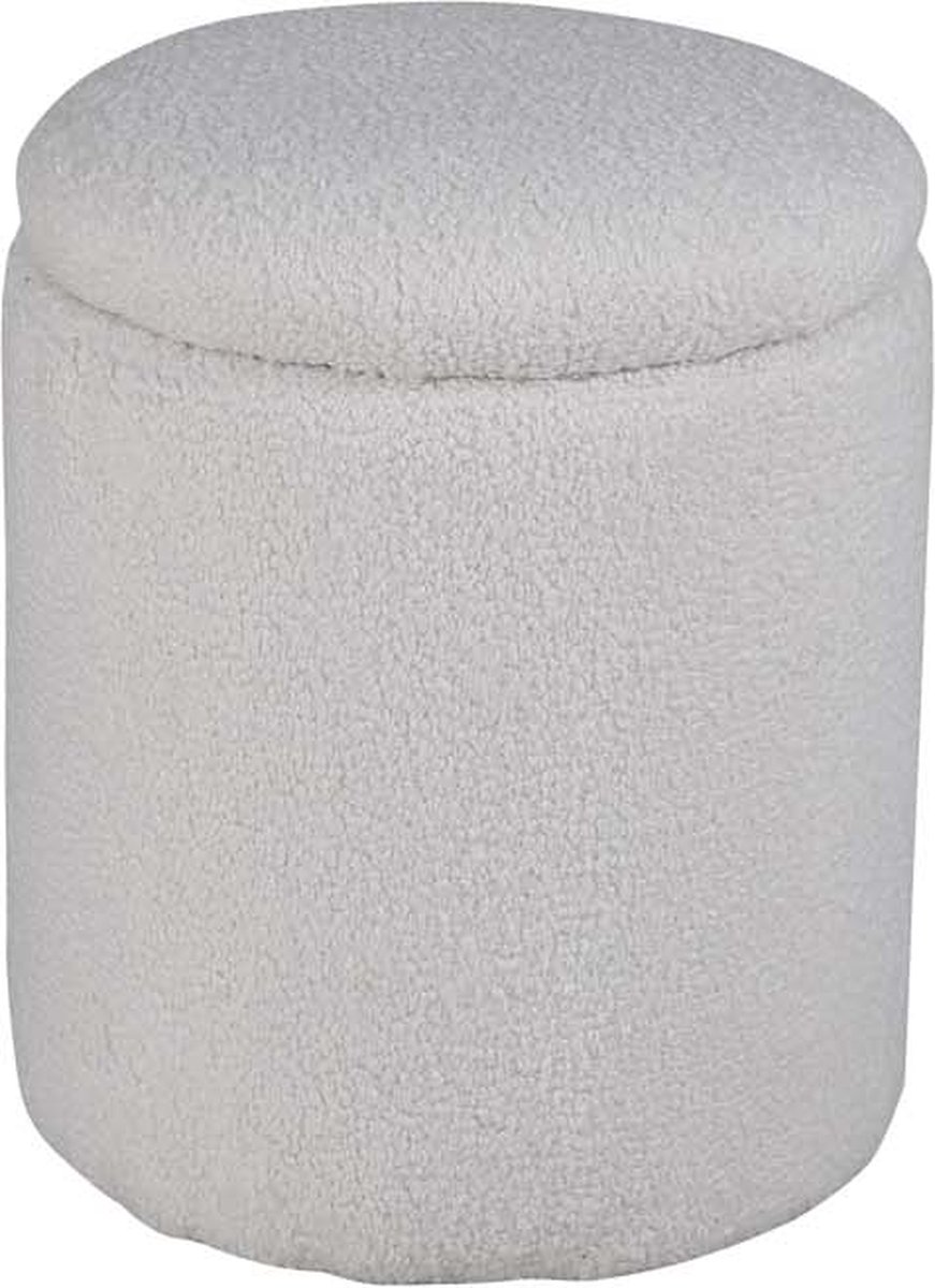 Venture-Home-Poef-Limpen-32x32x40-cm-teddy-wit