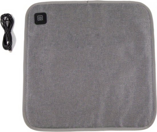 Livano Warmtekussen - Verwarmd Kussen - Verwarmde Bureaustoel - Stoelverwarmer Voor Op Kantoor - Stoelverwarming Thuis - Elektrische Stoelverwarming - USB - 43x43cm