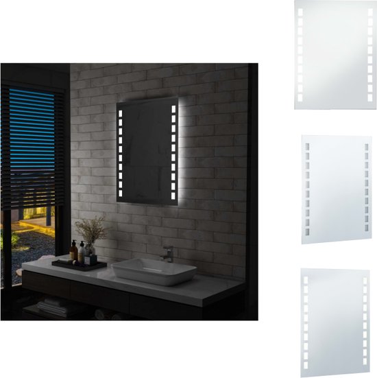 vidaXL LED-spiegel met verlichting - 60 x 80 cm - IP44-gecertificeerd - Spiegel