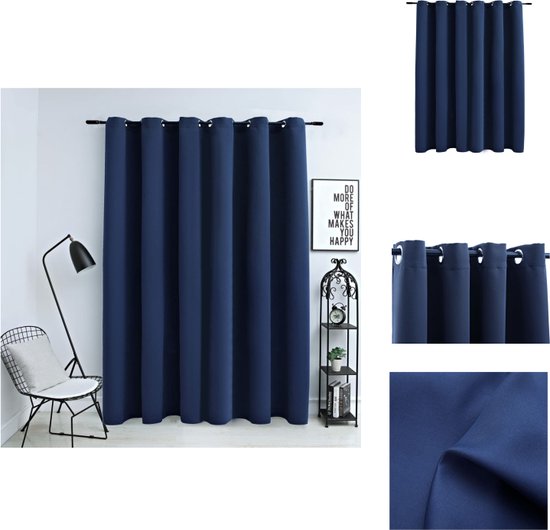 vidaXL Gordijn s - Raamdecoratie - 290 x 245 cm - Blauw - Gordijn
