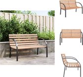 vidaXL Houten Tuinbank - Classic - Antraciet/Natuur - 120x62x76cm - 110kg - Tuinbank