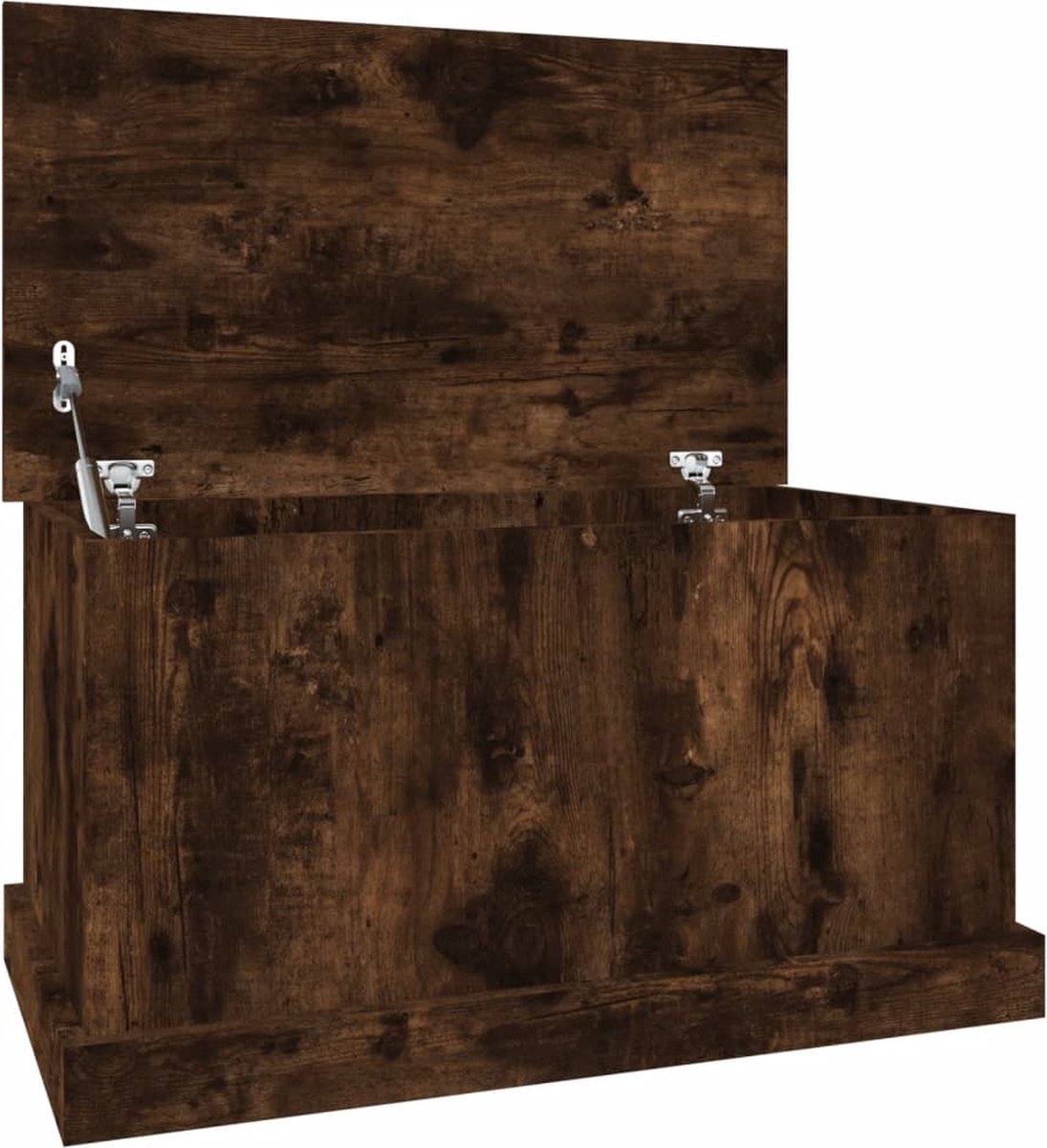 vidaXL - Opbergbox - 70x40x38 - cm - bewerkt - hout - gerookt - eikenkleurig