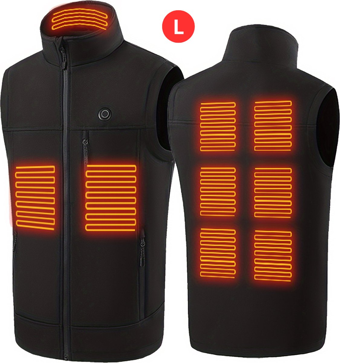 Livano Elektrische Bodywarmer Oplaadbaar Verwarmde Bodywarmer Jas Heated Vest Heren Zwart