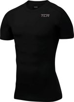 TCA Mannen HyperFusion Compressie Basislaag Top Korte Mouw Ondershirt - Zwart, L