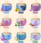 Geurkaarsen set - scented candles, aroma candles, candle gift set 9pcs