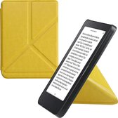 kwmobile case geschikt voor Kobo Clara 2E - Met standaard - E reader cover van kunstleer - In geel
