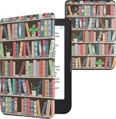 Housse kwmobile adaptée à Kobo Clara 2E - Fermeture magnétique - Housse pour liseuse E en bleu / vert / rose - Design bibliothèque d'été