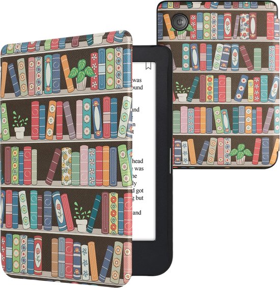 kwmobile e-reader hoesje compatibel met Kobo Aura H2O Edition 2 - Magneetsluiting - Ereader case - Sterrenstelsel en Boom in blauw/grijs/zwart