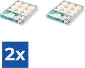 Bolsius - Maxi Drijfkaarsen - Ivoor - 12 stuks - Voordeelverpakking 2 stuks