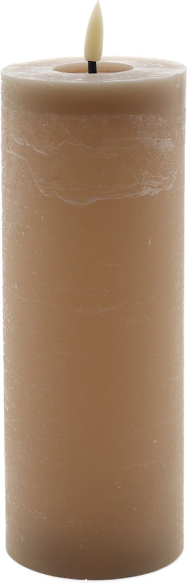 Mansion atmosphere led kaars beige 20x7,5cm