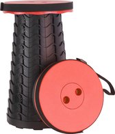 Opgewaardeerde Draagbare Telescopische Kruk Met Grotere Stoel Intrekbare Vierkante Kampeervouwkruk Voor Volwassenen Telescopische Opvouwbare Lichtgewicht Compacte Kruk Blauw