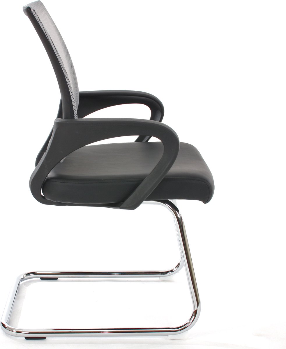 MCW Set van 2 vergaderstoelen Ancona, bezoekersstoel, kunstleer MVG-gecertificeerd ~ grijs