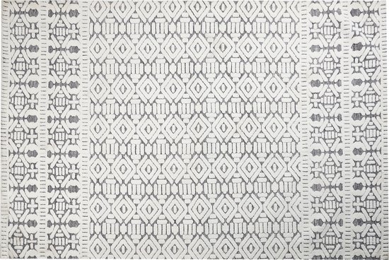 SIBI - Vloerkleed - Wit/Grijs - 200 x 300 cm - Polyester