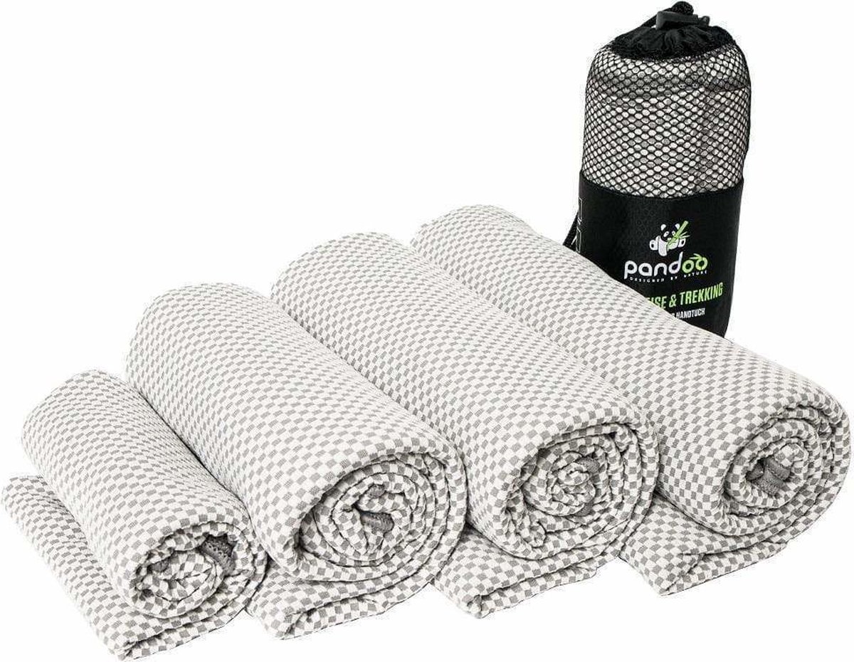 Pandoo Reishanddoek - Large - Grijs - Sneldrogend - Absorberend - Compact