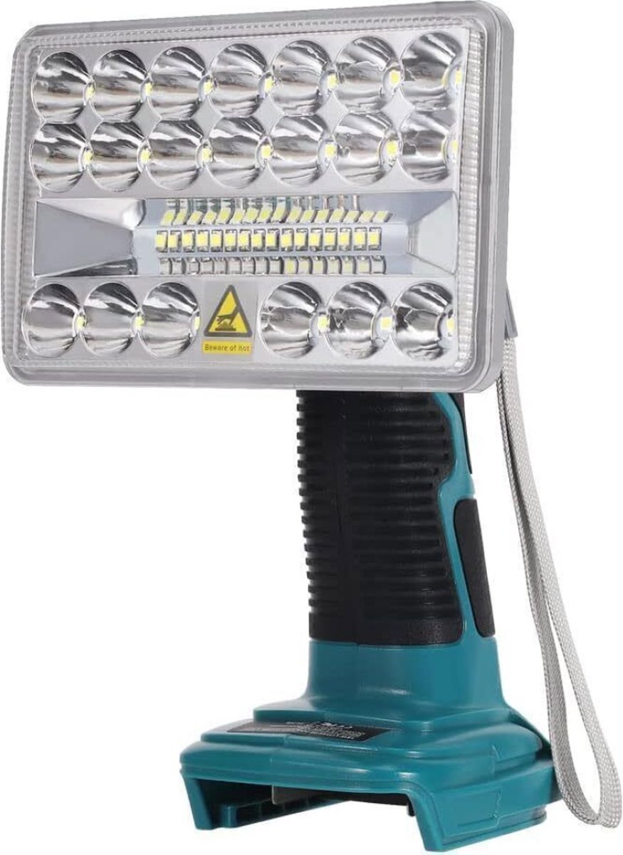 Krylanso® - LED lamp voor Makita 14,4V/18V LXT accu - USB Powerbank functie - incl. Gereedschap houder - Verstelbare Lampkop - Compact en Hanteerbaar - 18 Watt - 2000 Lumen (geleverd zonder accu en lader)