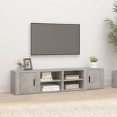 vidaXL Televisiekast Betongrijs - TV-meubelen - 80 x 31.5 x 36 cm - Bewerkt hout - Kast