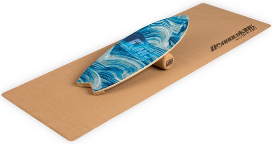 Foto: Indoorboard wave balance board mat rol hout kurk