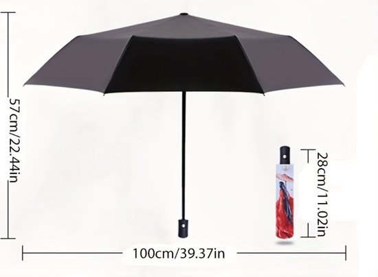 Livano Parapluie tempête de Luxe – Parapluie coupe-vent – ​​Résistant aux tempêtes – Pliable – Extensible automatiquement – ​​Parapluie – Cerf