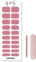 By Emily® Gel Nail Wraps & Gellak Stickers - Dusky Rose Glow - Nagelstickers - Gel Nagel Folie - DIY Manicure - Langhoudende Nail Art - UV LED Lamp Vereist - Trendy Designs - SpringNails- Lente - Nagels Inspiratie - Veilig voor Nagels - 20 Stickers