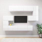 The Living Store TV-meubelset Hangend - Spaanplaat - Wit - Montage vereist