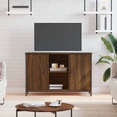 The Living Store TV-kast Industrieel - 100x35x65 cm - Bruineiken