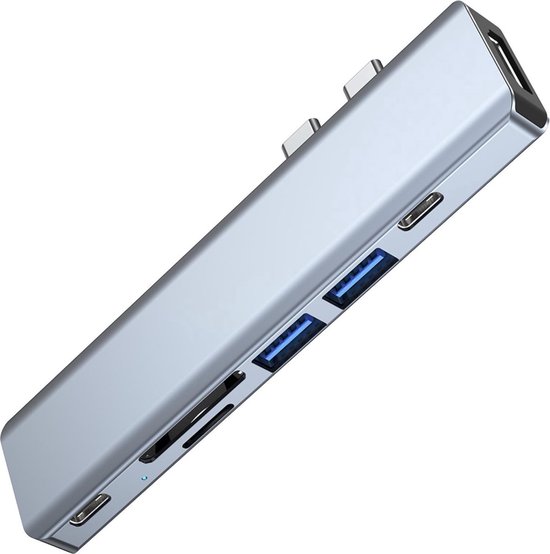 Thunderbolt 3 USB C voor MacBook Pro/Air / 7 in 1 oplossing SD card, HDMI, USB en nog meer! - Merkloos