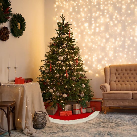Feestelijke Boom Decoratie Kerstboomrok – Pluche Deken Voor Onder De Kerstboom | Rond Design | Verschillende Maten & Kleuren Pluche Kerstboom Deken Decoratie Round Tree Skirt