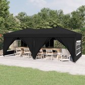 The Living Store Inklapbare Partytent - 580 x 292 x 245 cm - 210D Oxford stof - Zwart