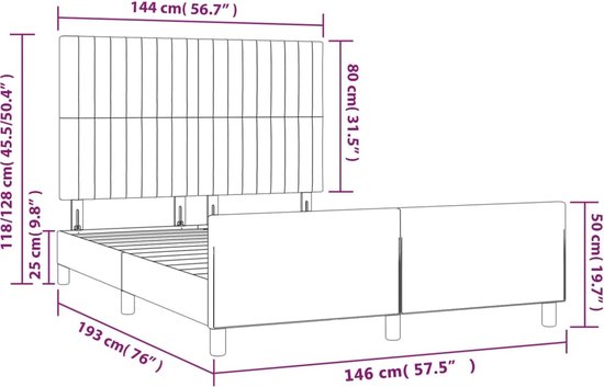 vidaXL-Bedframe-met-hoofdeinde-fluweel-donkergroen-140x190-cm