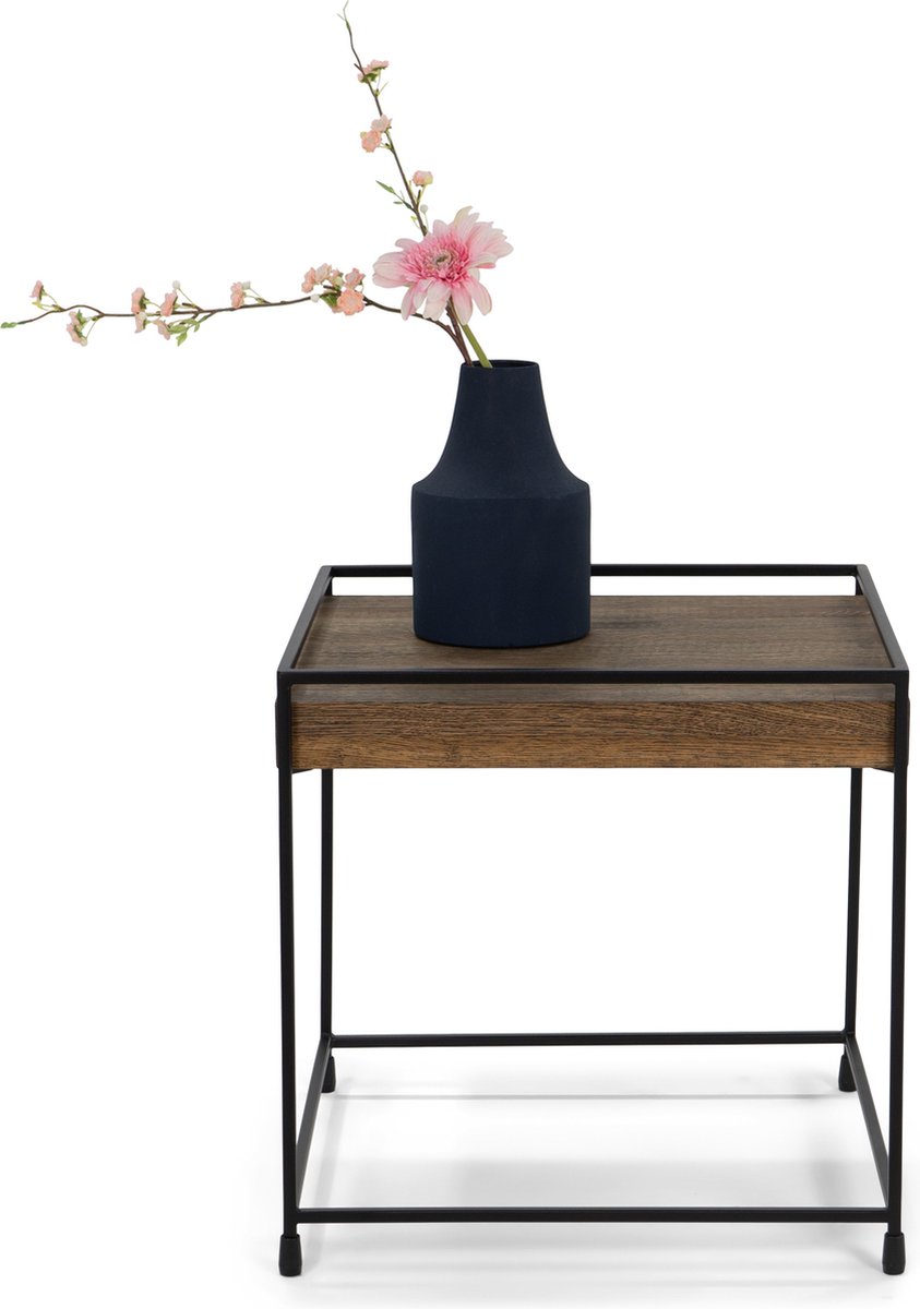 Torna Design THIN WOOD 40 Bijzettafel - Zwart / Walnut