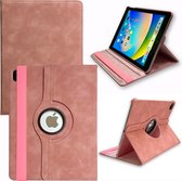 Casemania Hoes Geschikt voor Apple iPad 2022 (10.9 inch 10e Generatie - 10th Gen) Pale Pink - Draaibare Tablet Book Cover