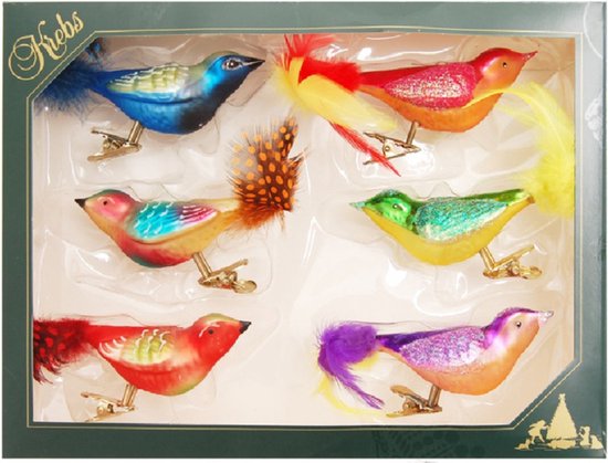 Décorations De Noël En Cristal - Ornements Transparents Avec Motifs D'oiseaux 2D, 10x14cm - Idéal Pour Sapin, Cheminée Ou Centre De Table - 7