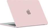 Mobigear Laptophoes geschikt voor Apple MacBook Air 15 Inch (2023-2024) Hoes Hardshell Laptopcover MacBook Case | Mobigear Matte - Pastelroze - Model A2941