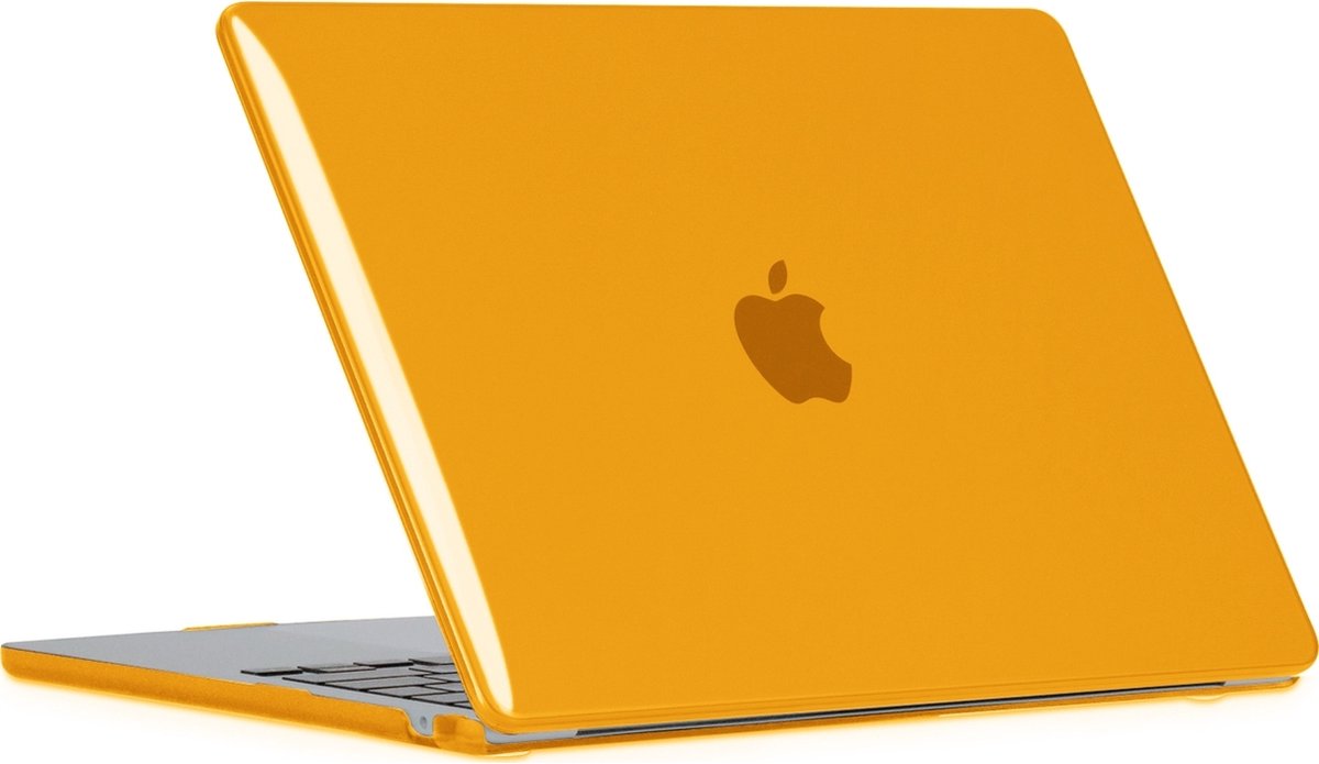 Mobigear Glossy Case geschikt voor Apple MacBook Air 15 inch A2941 (2023) Hoes Hardshell MacBook Case - Oranje