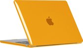 Mobigear Coque brillante adaptée pour Apple MacBook Air 15 pouces A2941 (2023) Cover Hardshell MacBook Case - Oranje