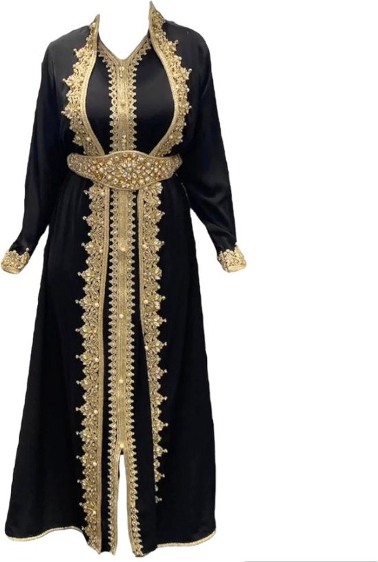 Robe de soirée Takchita | Robe femme 3 pièces | Noir