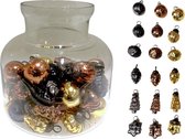 Home Society - Ornament - Grabba - Zwart met Goud - in Glazen Pot