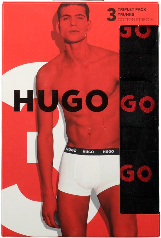 HUGO trunks (3-pack) - heren boxers kort - multicolor - Maat: S