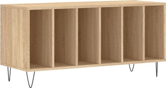 LAPOOH Platenkast Sonoma Eiken 100x38x48 cm Engineered Hout