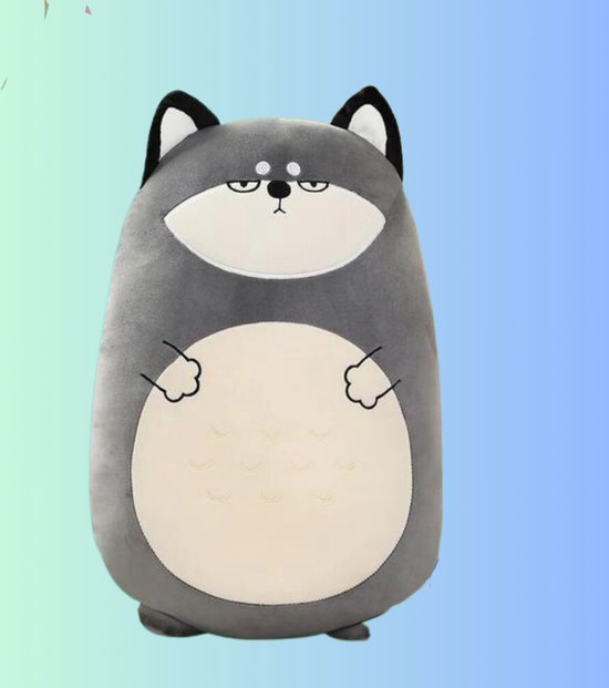 Foto: Frooneys woofie fat sleeper dikke sleeper pluche plush plushie knuffel kussen kawaii dog wolf sleeper 45cm