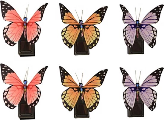 Luxform Set van 6 Solar vlinder lichtjes