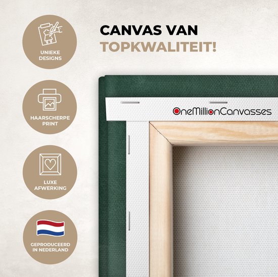 Canvas Schilderij Leer - Structuur - Dieren - 50x50 cm - Wanddecoratie