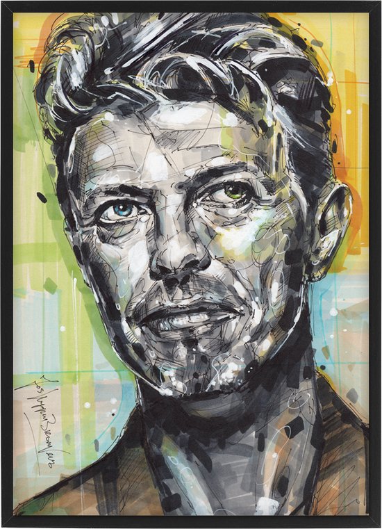 David Bowie 02 print 30,6x43 cm (A3) *ingelijst & gesigneerd