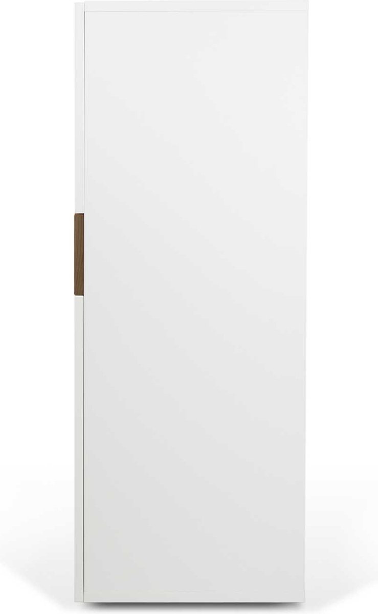 Bureau/meuble de rangement Fox 110cm - blanc/noyer Moderne, Design -  TEMAHOME