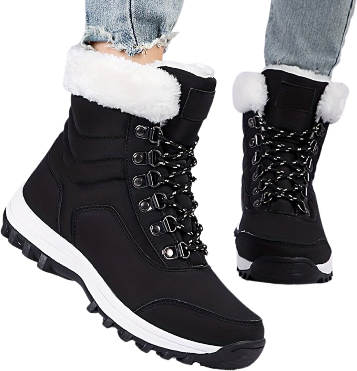 Xerolax Snowboots Sneeuwschoenen Sneeuwboots Dames Wintersport Ski Gadgets Zwart